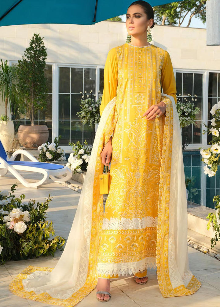 Maryum N Maria Embroidered Lawn Suits Unstitched 3 Piece MNM22FL MLFD-045 Anthony Edon - Luxury Collection