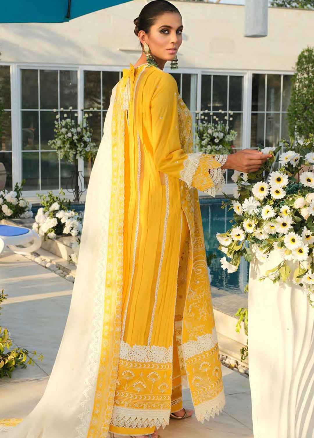 Maryum N Maria Embroidered Lawn Suits Unstitched 3 Piece MNM22FL MLFD-045 Anthony Edon - Luxury Collection