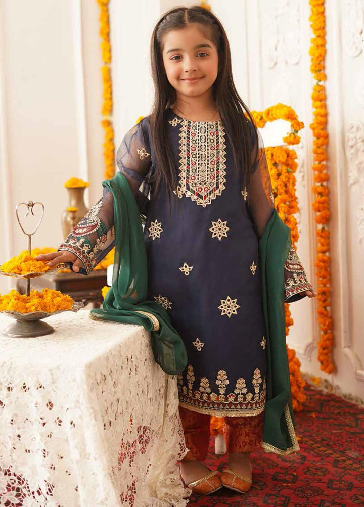 Maryum N Maria Organza Embroidered Girls 3 Piece Suit - MNM21K MKD 16
