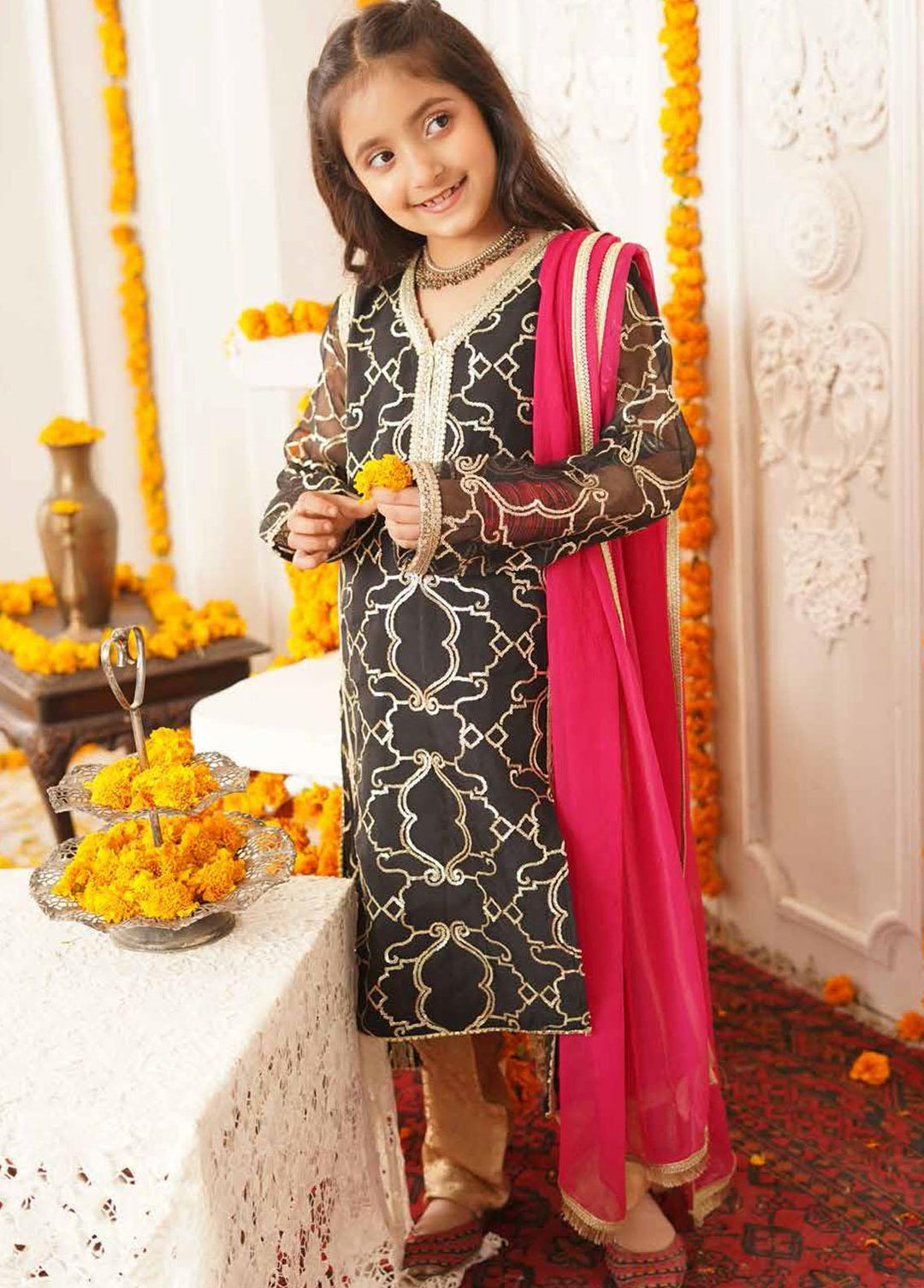 Maryum N Maria Organza Embroidered Girls 3 Piece Suit - MNM21K MKD 20