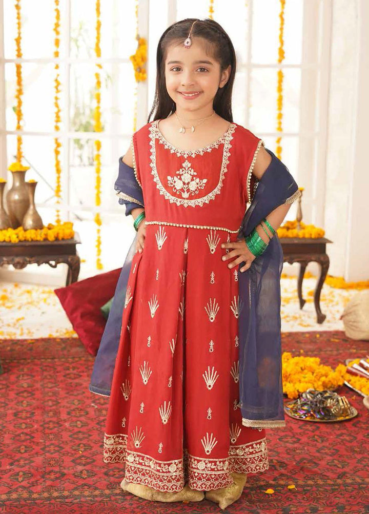 Maryum N Maria Chiffon Embroidered Girls 3 Piece Suit - MNM21K MKF 11