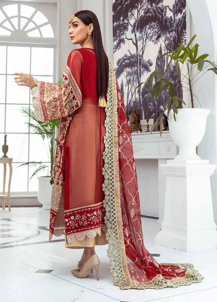 Luminious By Maryum N Maria Embroidered Net Suits Unstitched 3 Piece MNM22LP MFD 78 SAARYA - Premium Collection