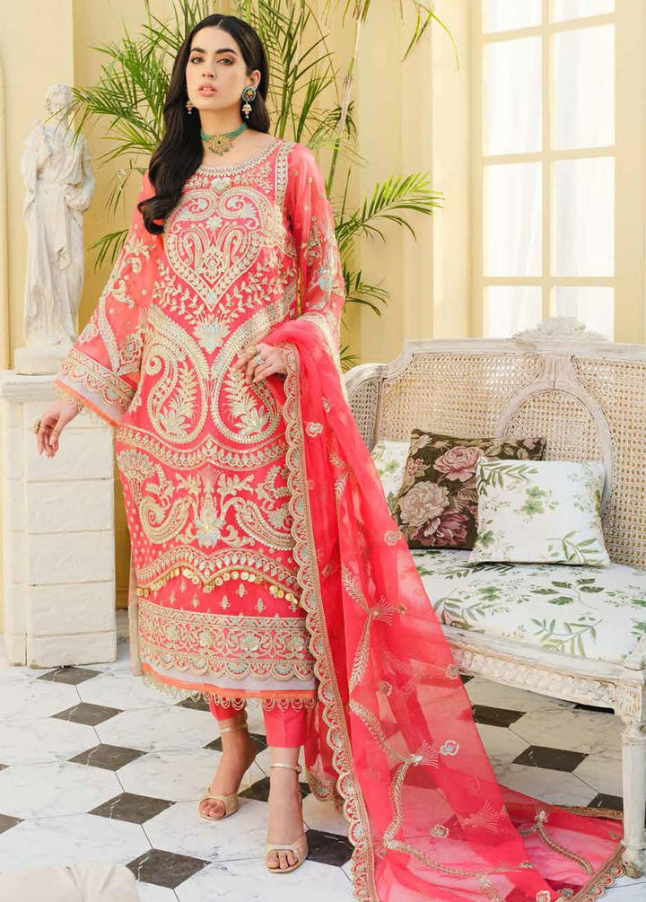 Maryum N Maria Embroidered Organza Suits Unstitched 3 Piece  MNM22L MFD-0066 PASSION FLING - Luxury Collection