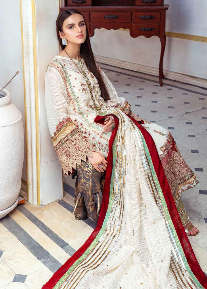 Maryum N Maria Ready to Wear  Organza 3 Piece Dress MNM22LE MLRD-60 Ethnic