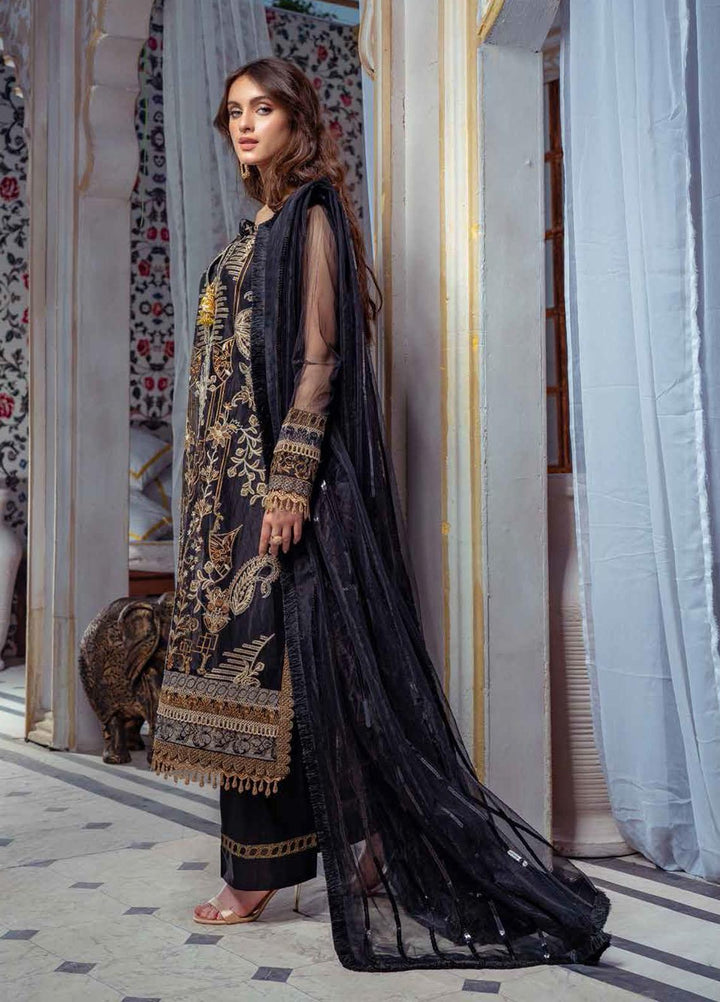 Maryum N Maria Ready to Wear  Net 3 Piece Dress MNM22LE MLRD-68 After Midnight
