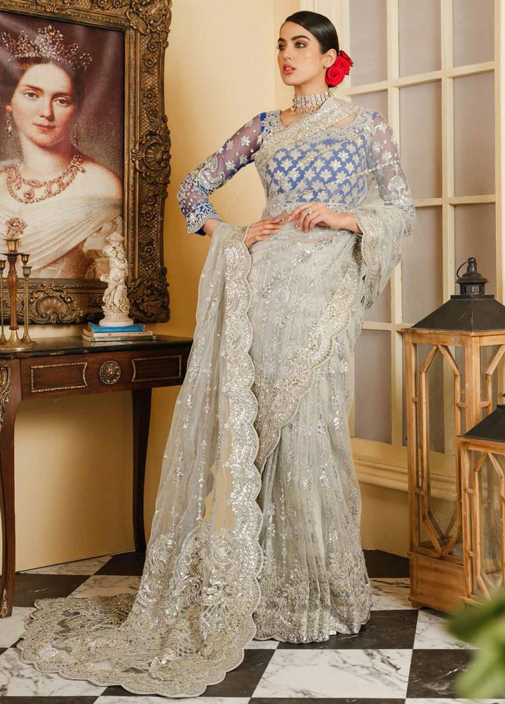 Maryum N Maria Embroidered Net Unstitched Saree MNM21S MFR 0002 - Luxury Collection