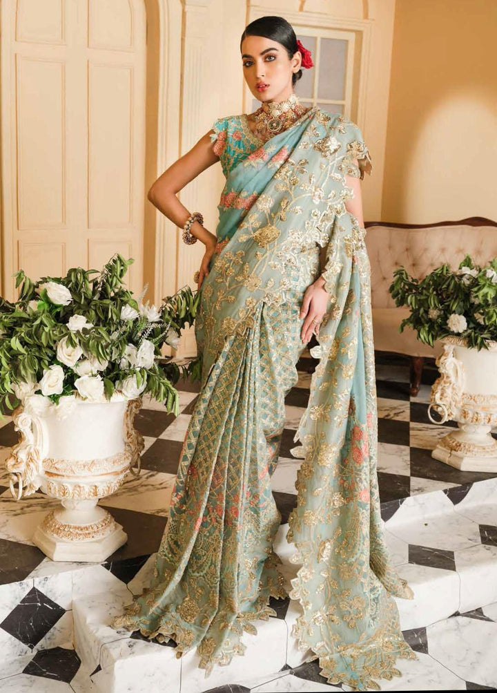 Maryum N Maria Embroidered Organza Unstitched Saree MNM21S MFR 0003 - Luxury Collection