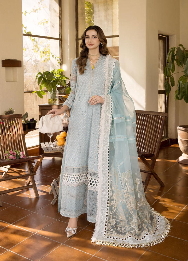 Maryum N Maria Luxury Pret Embroidered Chikankari Lawn 3 Piece Dress MNM23CHK MLRD073 ICED AQUA