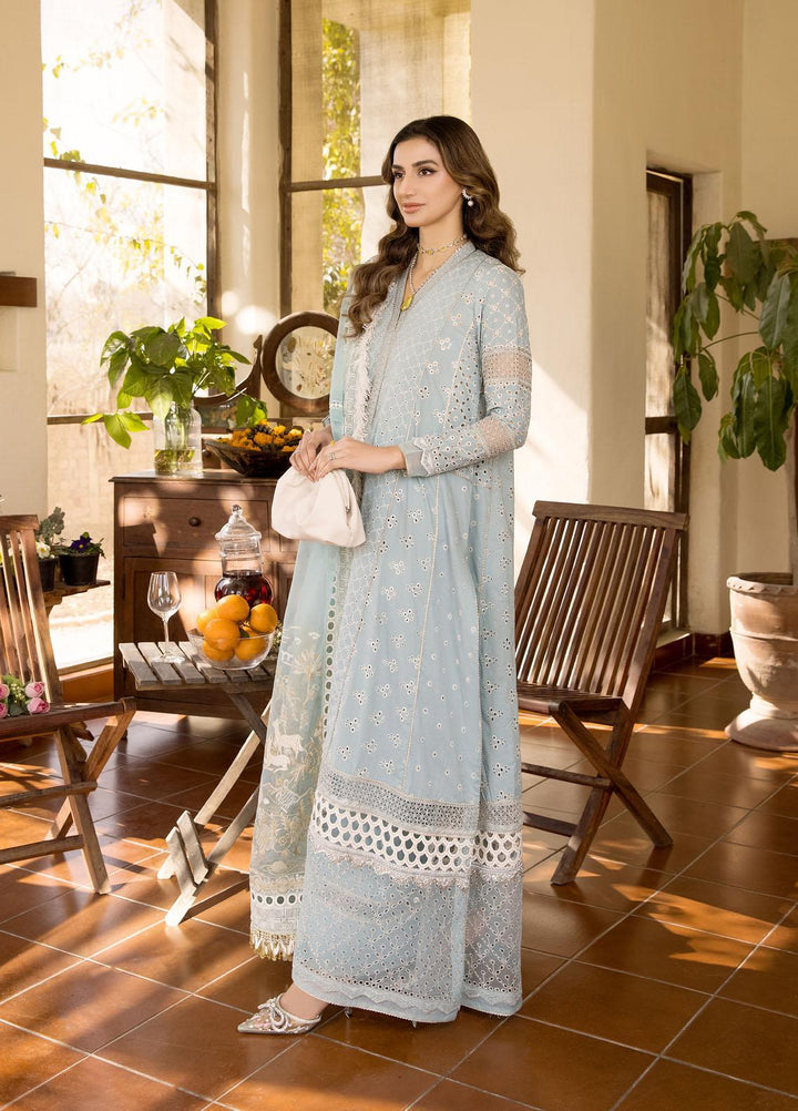 Maryum N Maria Luxury Pret Embroidered Chikankari Lawn 3 Piece Dress MNM23CHK MLRD073 ICED AQUA