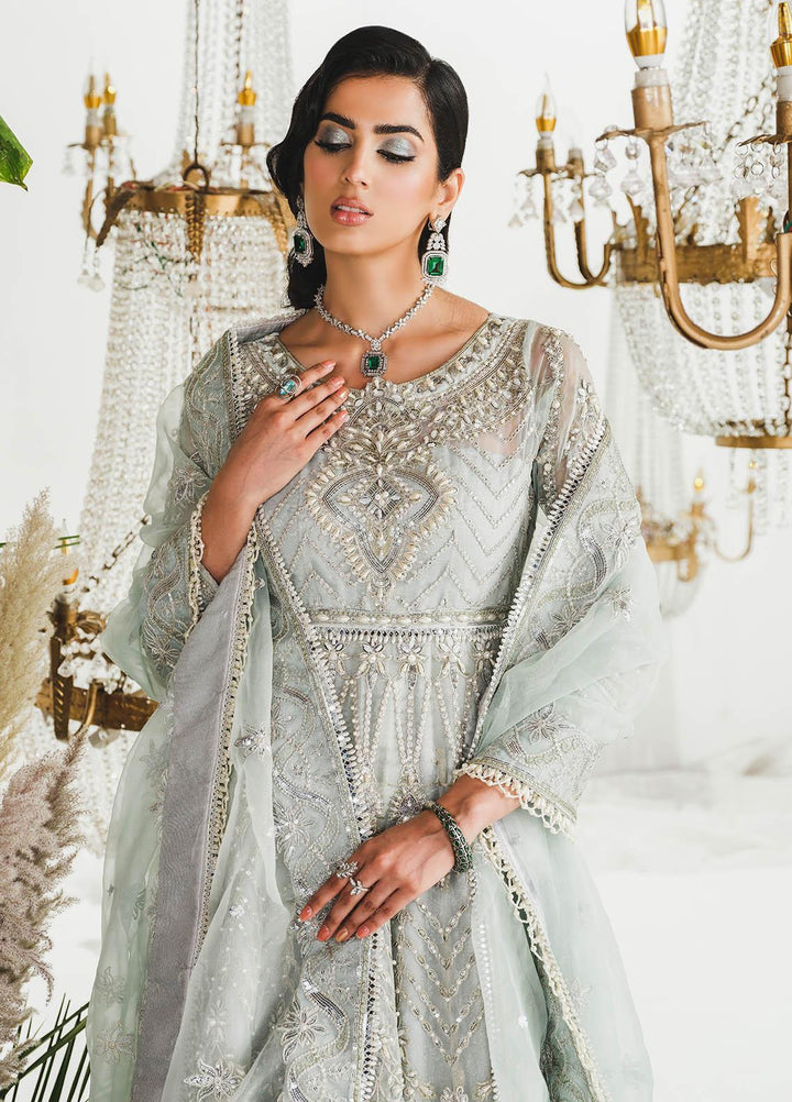 Maryum N Maria Embroidered Organza Suits Unstitched 3 Piece MNM23TBB Elmas MBM0039 - Luxury Bridal Collection