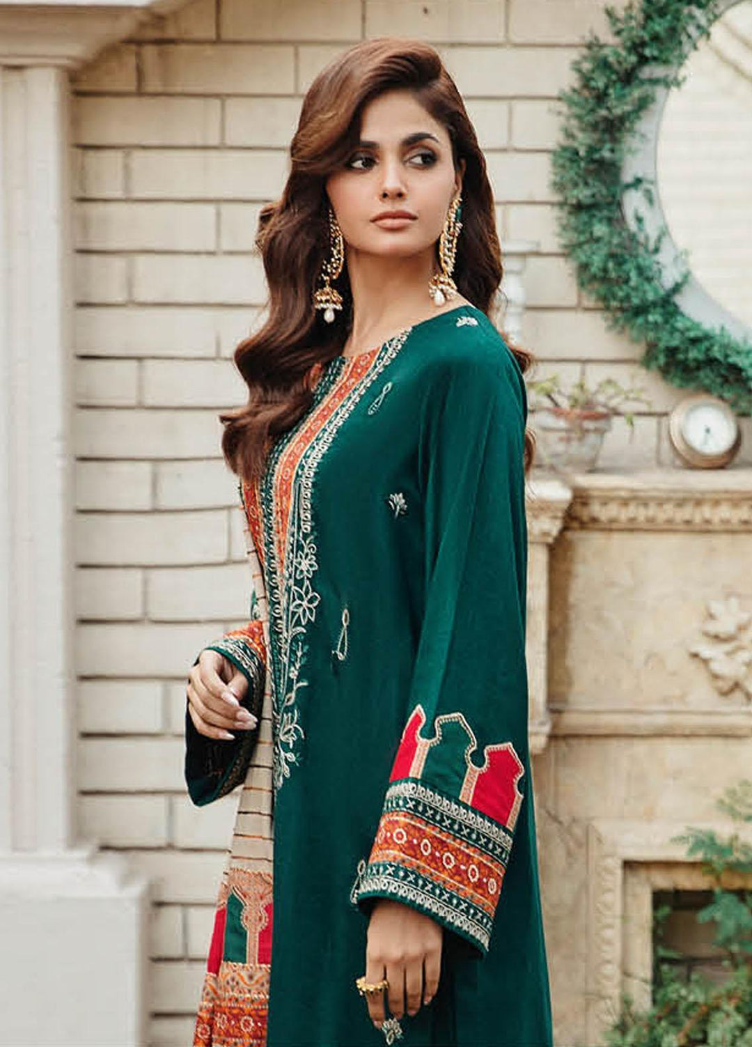 Masakali By Charizma Embroidered Leather Peach Suits Unstitched 3 Piece CRZ23MK MSK3-01 - Winter Collection