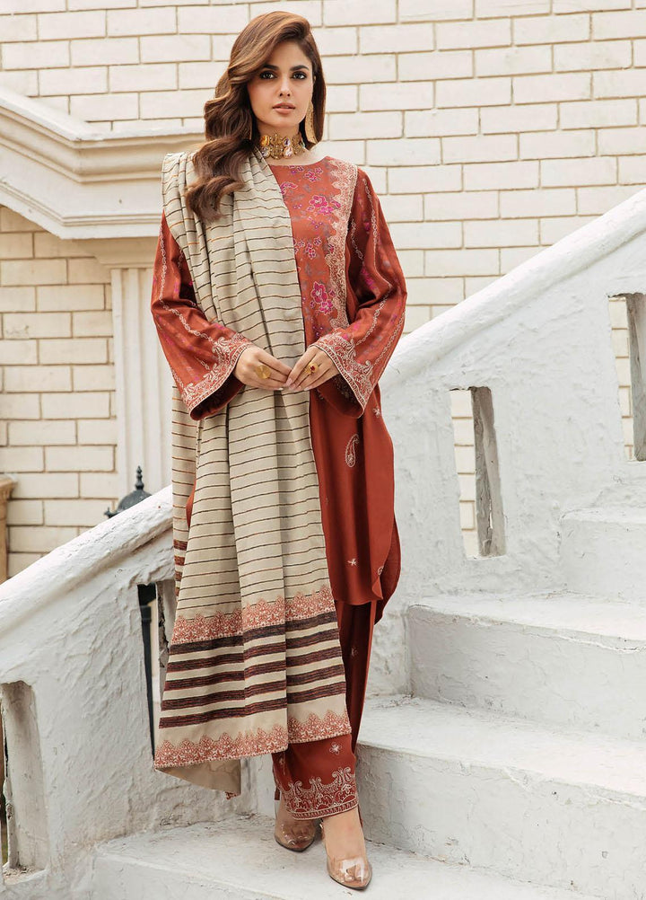 Masakali By Charizma Embroidered Leather Peach Suits Unstitched 3 Piece CRZ23MK MSK3-05 - Winter Collection