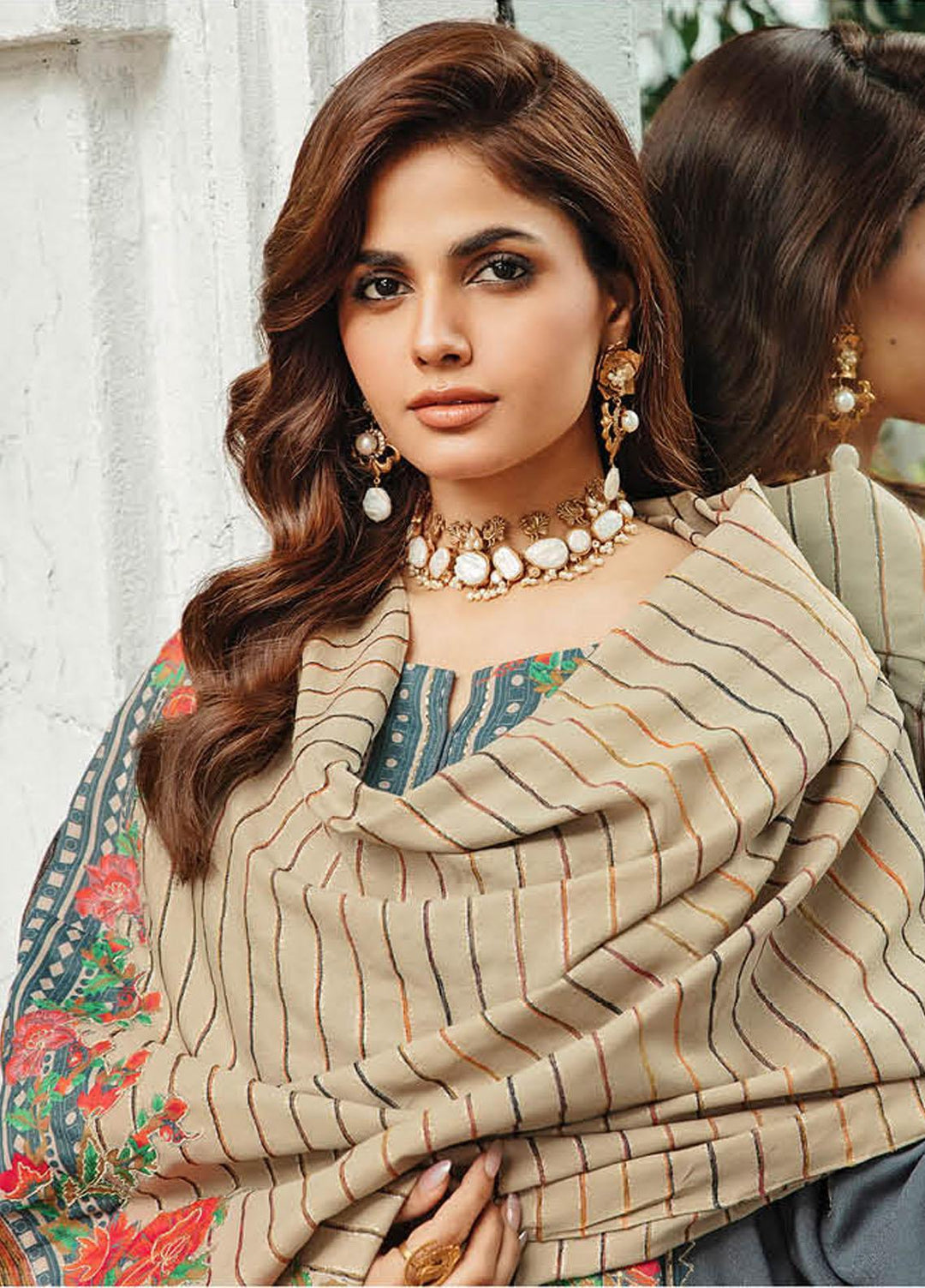 Masakali By Charizma Embroidered Leather Peach Suits Unstitched 3 Piece CRZ23MK MSK3-06 - Winter Collection