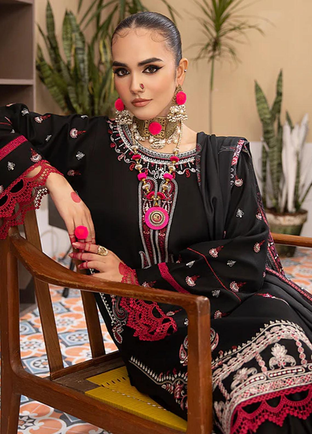 Masakali By Mahnur Embroidered Crepe Suits Unstitched 3 Piece MN23MSK D-03 A - Winter Collection