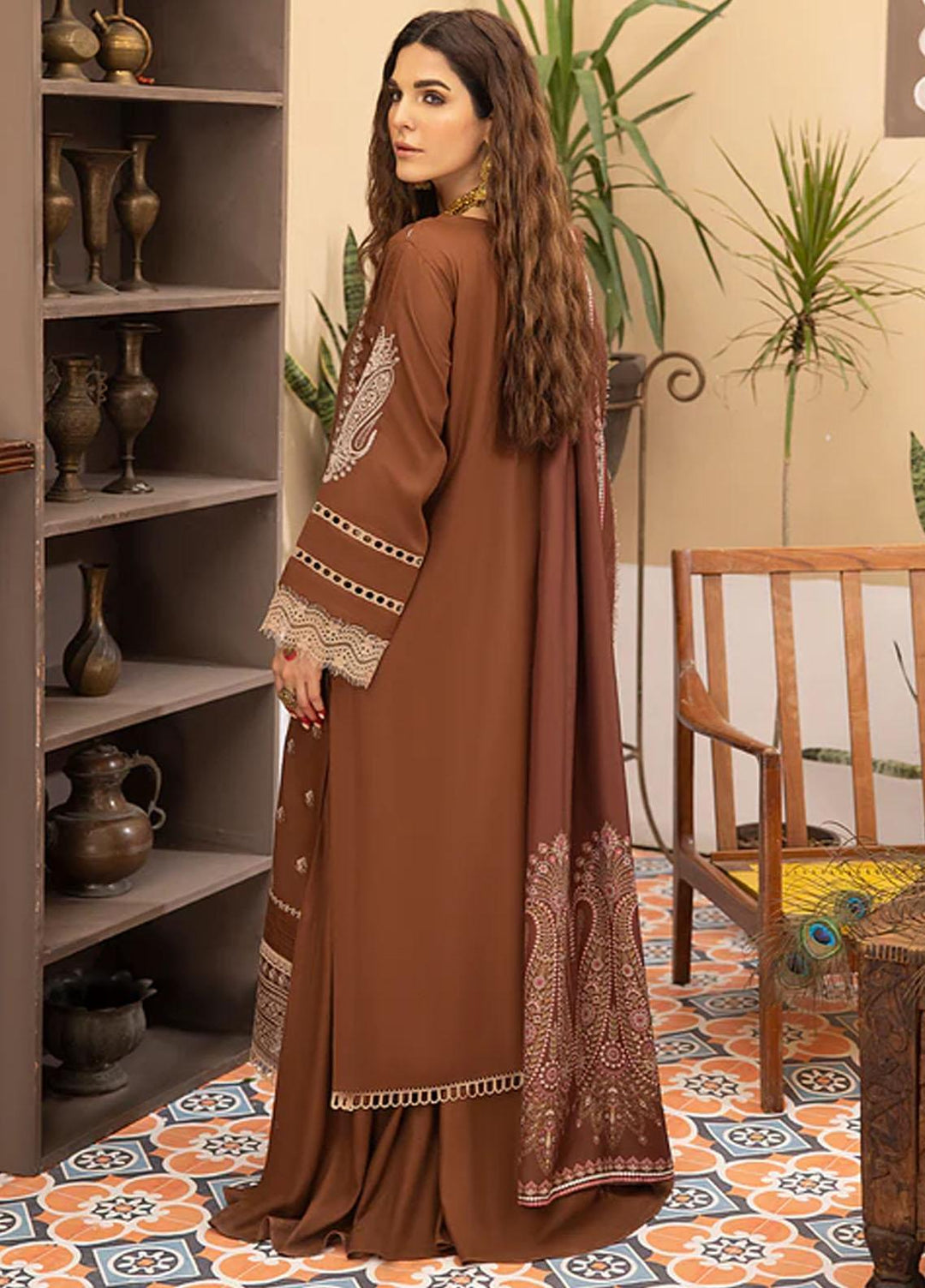 Masakali By Mahnur Embroidered Crepe Suits Unstitched 3 Piece MN23MSK D-05 A - Winter Collection