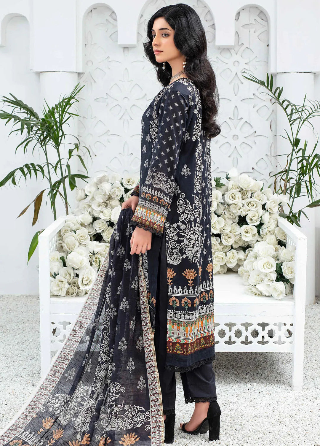 Mashaal By Feroza Printed Lawn Suits Unstitched 3 Piece FZ24M D-03 - Summer Collection