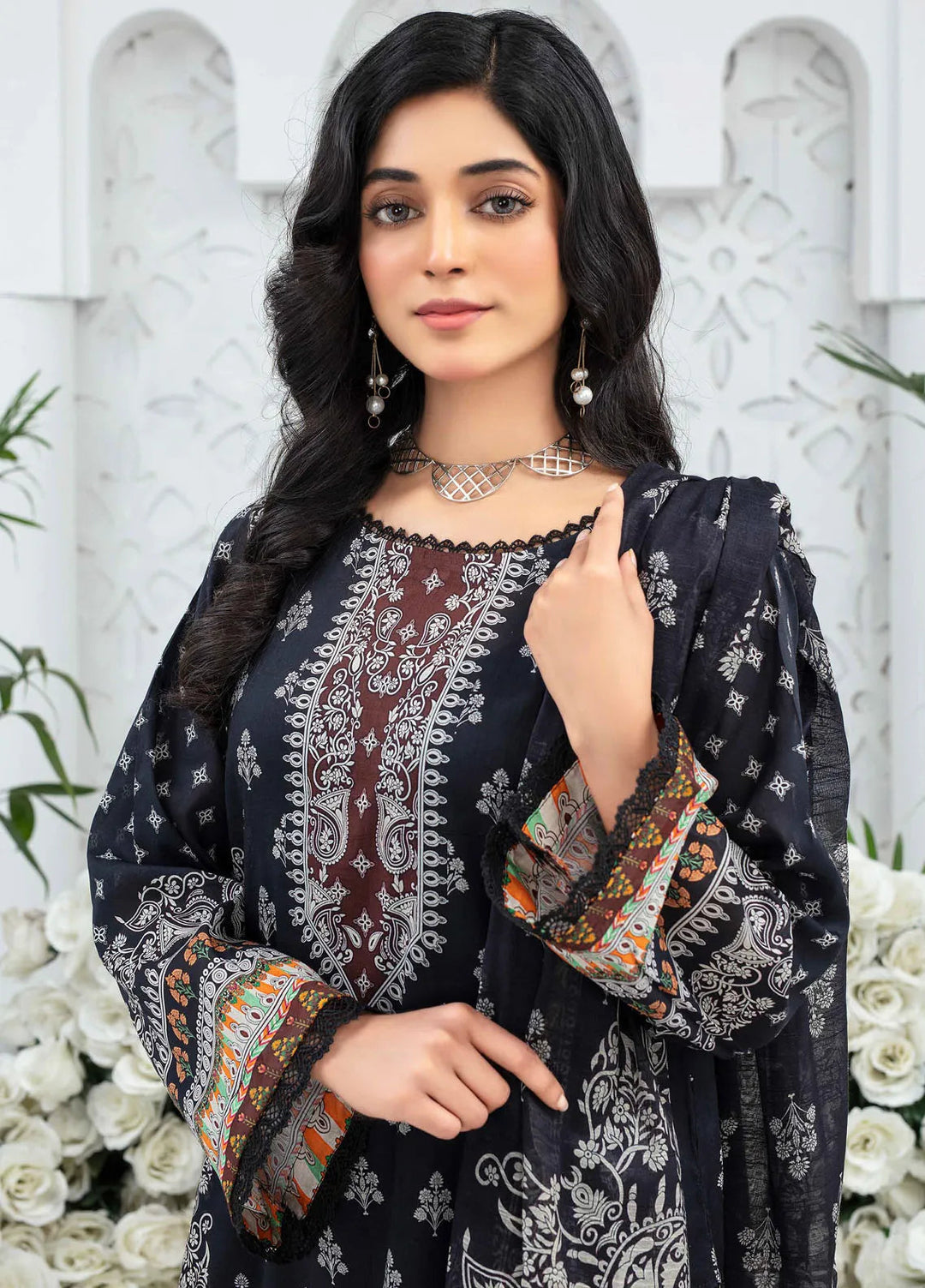 Mashaal By Feroza Printed Lawn Suits Unstitched 3 Piece FZ24M D-03 - Summer Collection