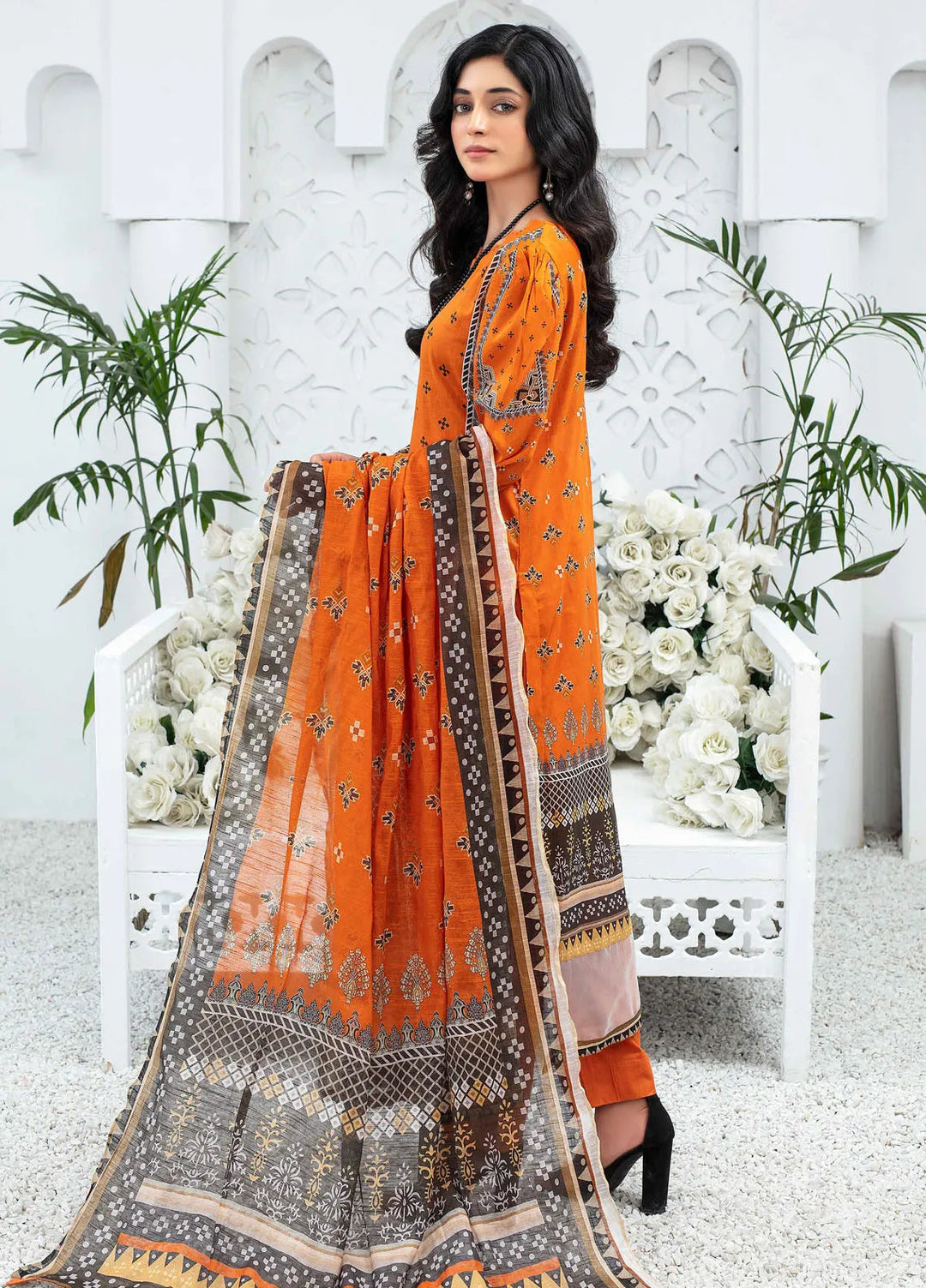 Mashaal By Feroza Printed Lawn Suits Unstitched 3 Piece FZ24M D-04 - Summer Collection