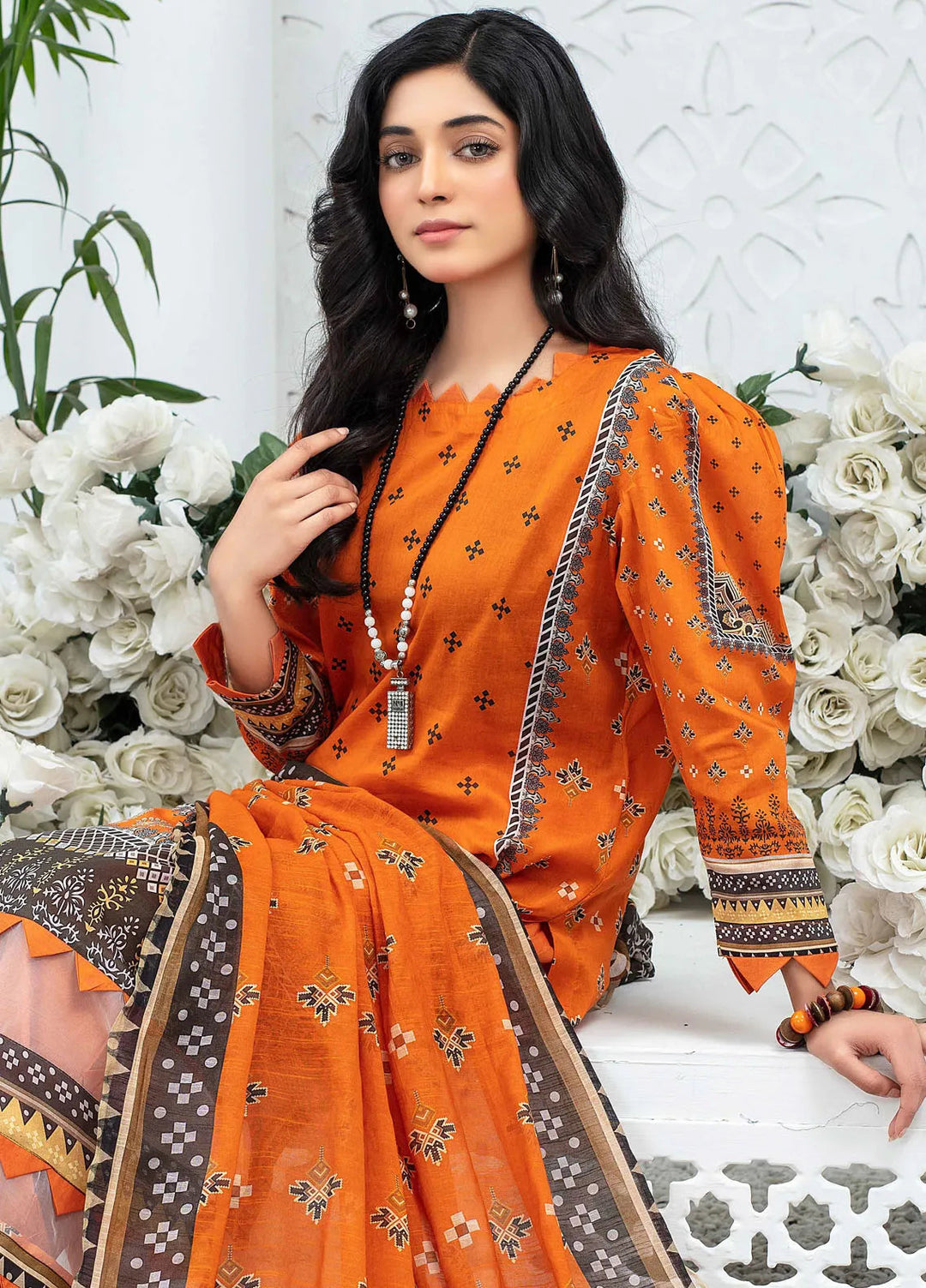 Mashaal By Feroza Printed Lawn Suits Unstitched 3 Piece FZ24M D-04 - Summer Collection