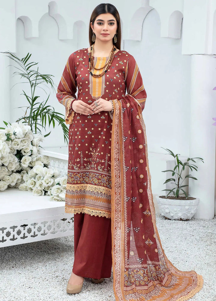 Mashaal By Feroza Printed Lawn Suits Unstitched 3 Piece FZ24M D-05 - Summer Collection