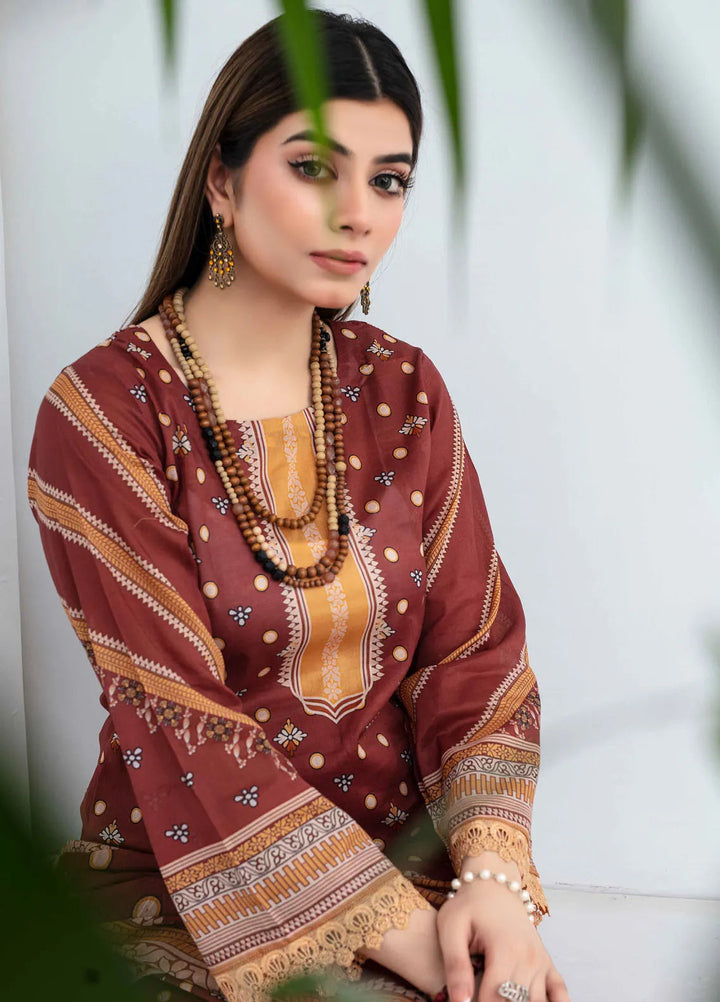 Mashaal By Feroza Printed Lawn Suits Unstitched 3 Piece FZ24M D-05 - Summer Collection