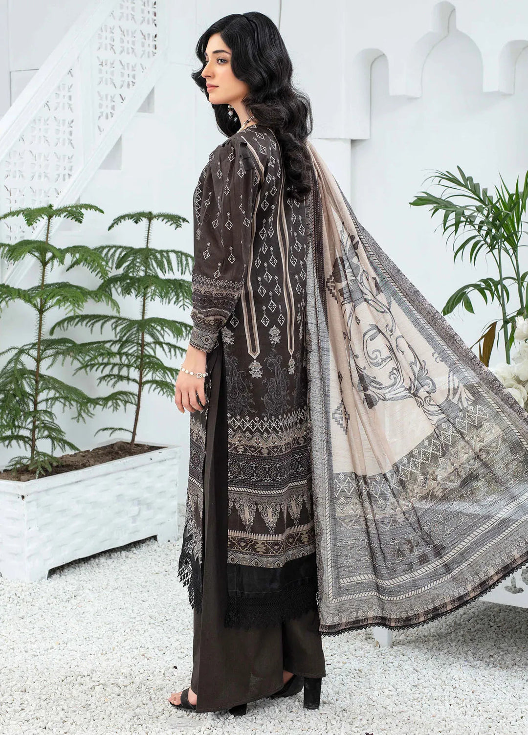 Mashaal By Feroza Printed Lawn Suits Unstitched 3 Piece FZ24M D-07 - Summer Collection