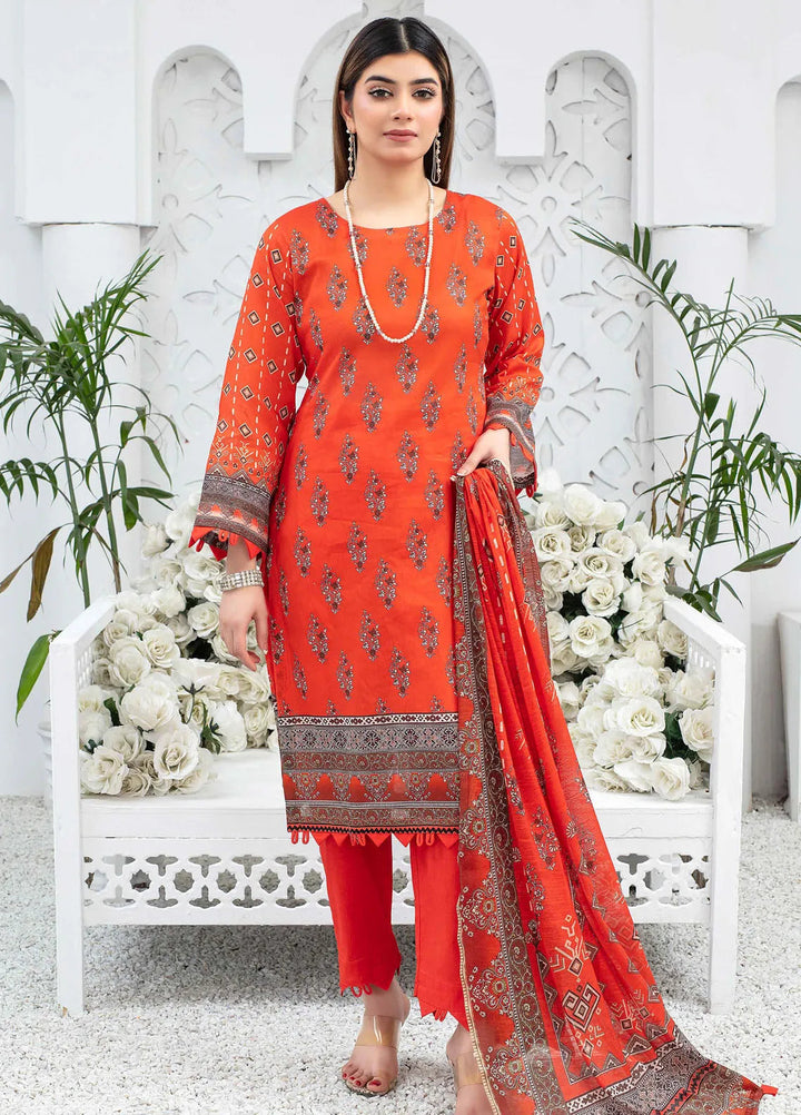 Mashaal By Feroza Printed Lawn Suits Unstitched 3 Piece FZ24M D-08 - Summer Collection