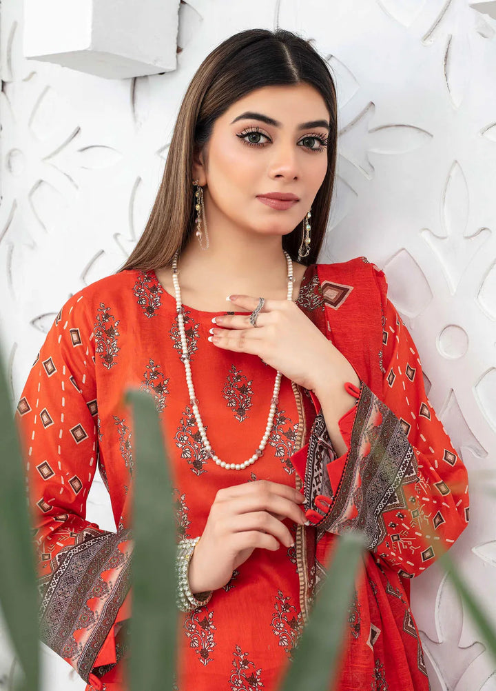 Mashaal By Feroza Printed Lawn Suits Unstitched 3 Piece FZ24M D-08 - Summer Collection