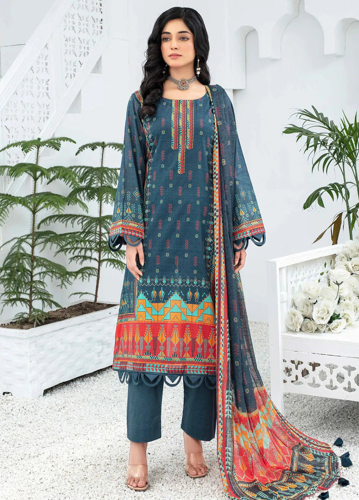 Mashaal By Feroza Printed Lawn Suits Unstitched 3 Piece FZ24M D-11 - Summer Collection
