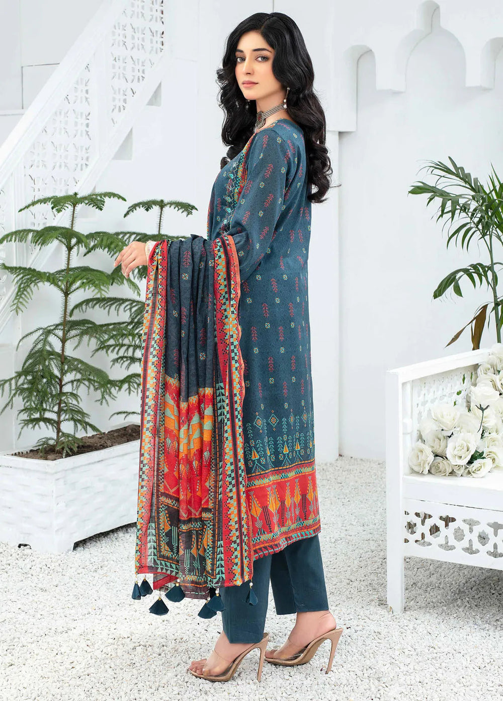 Mashaal By Feroza Printed Lawn Suits Unstitched 3 Piece FZ24M D-11 - Summer Collection