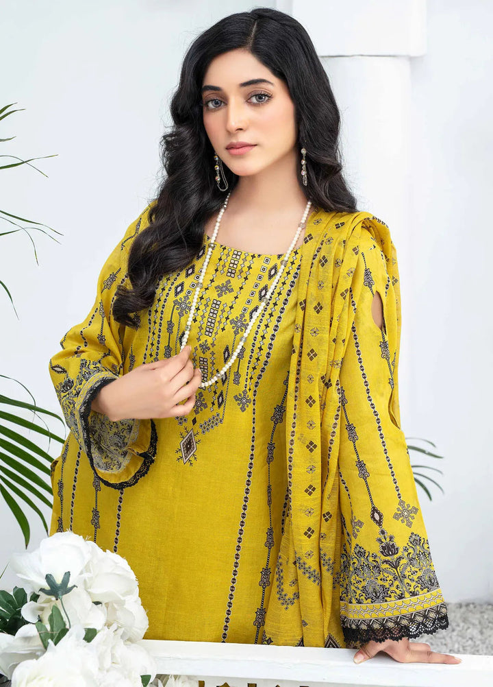 Mashaal By Feroza Printed Lawn Suits Unstitched 3 Piece FZ24M D-12 - Summer Collection