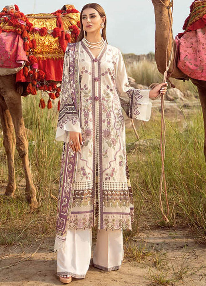 Mashaal by Ramsha Printed Linen Suits Unstitched 3 Piece RSH21ML I-103 - Winter Collection