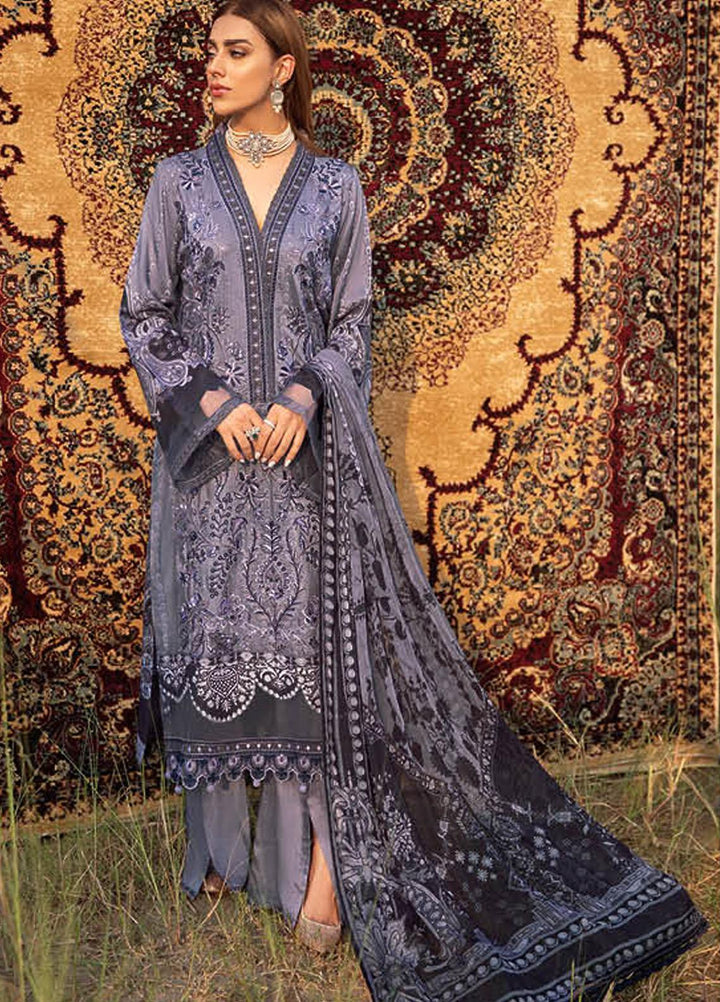 Mashaal by Ramsha Printed Linen Suits Unstitched 3 Piece RSH21ML I-105 - Winter Collection