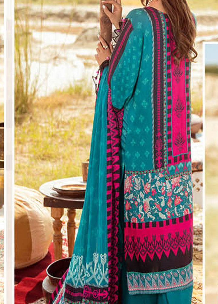 Mashaal by Ramsha Printed Linen Suits Unstitched 3 Piece RSH21ML I-106 - Winter Collection