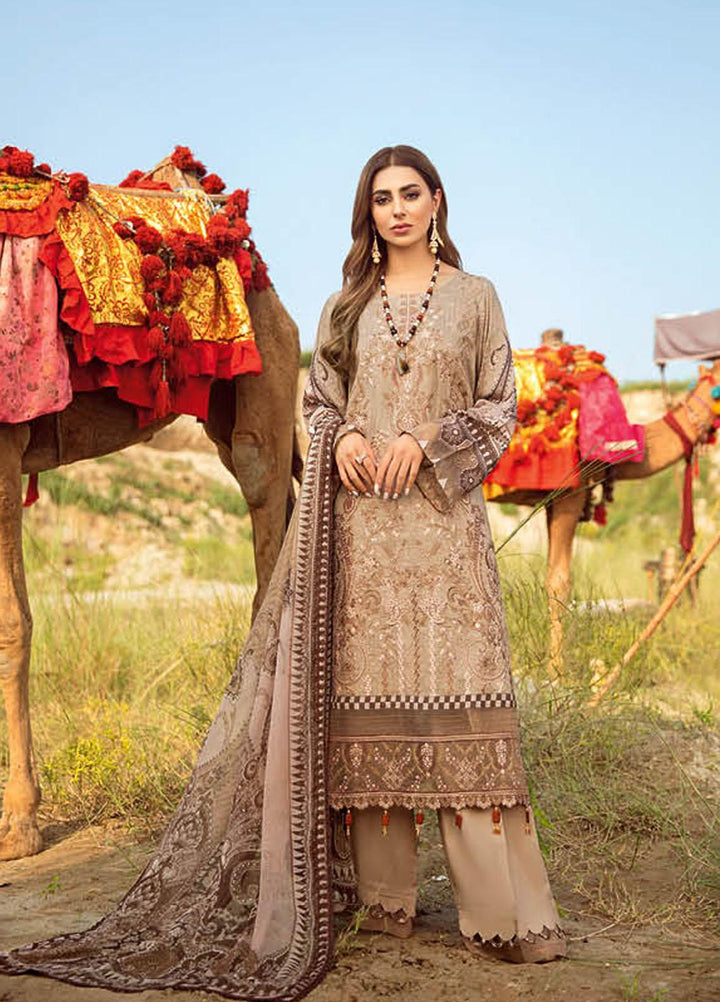 Mashaal by Ramsha Printed Linen Suits Unstitched 3 Piece RSH21ML I-107 - Winter Collection