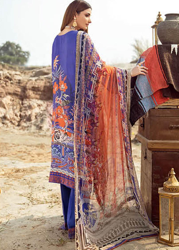 Mashaal by Ramsha Printed Linen Suits Unstitched 3 Piece RSH21ML I-108 - Winter Collection