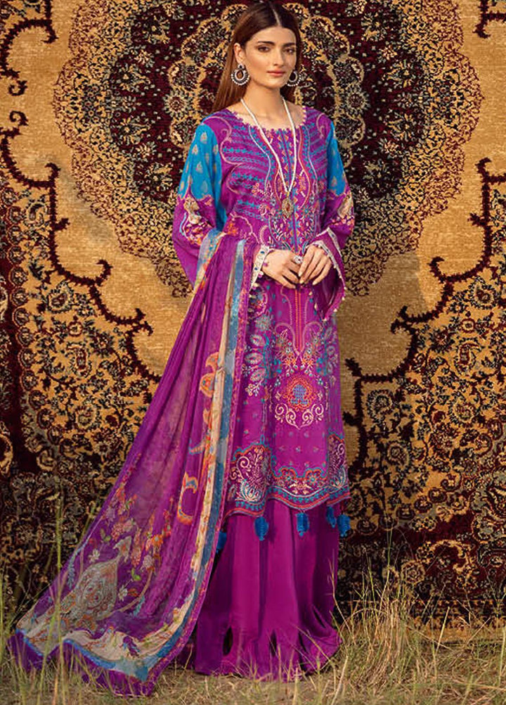 Mashaal by Ramsha Printed Linen Suits Unstitched 3 Piece RSH21ML I-110 - Winter Collection