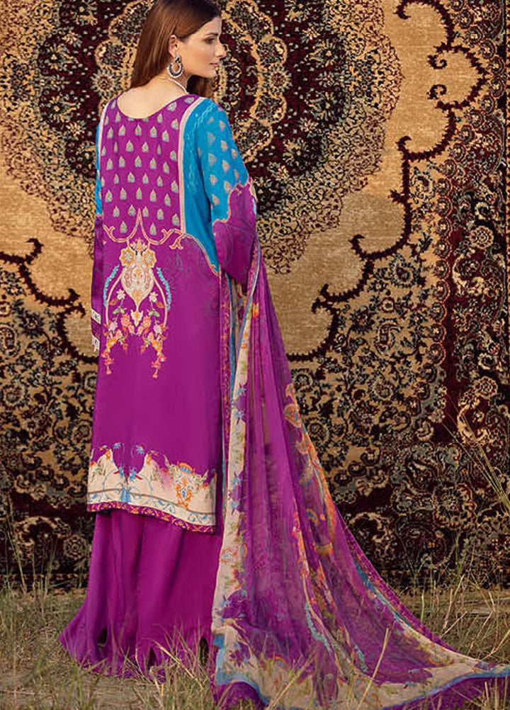 Mashaal by Ramsha Printed Linen Suits Unstitched 3 Piece RSH21ML I-110 - Winter Collection