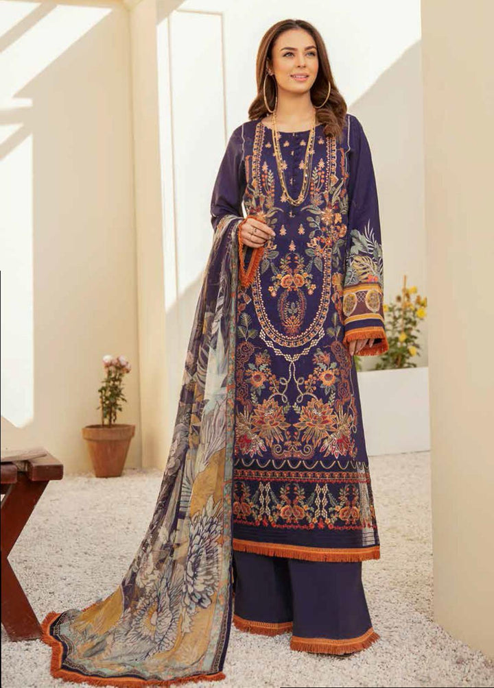 Mashaal by Ramsha Embroidered Lawn Suits Unstitched 3 Piece RSH22-ML3 L-301 - Luxury Collection