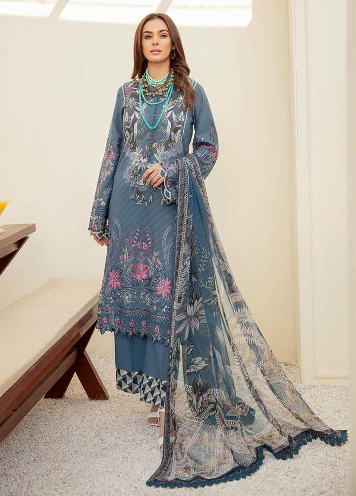Mashaal by Ramsha Embroidered Lawn Suits Unstitched 3 Piece RSH22-ML3 L-303 - Luxury Collection