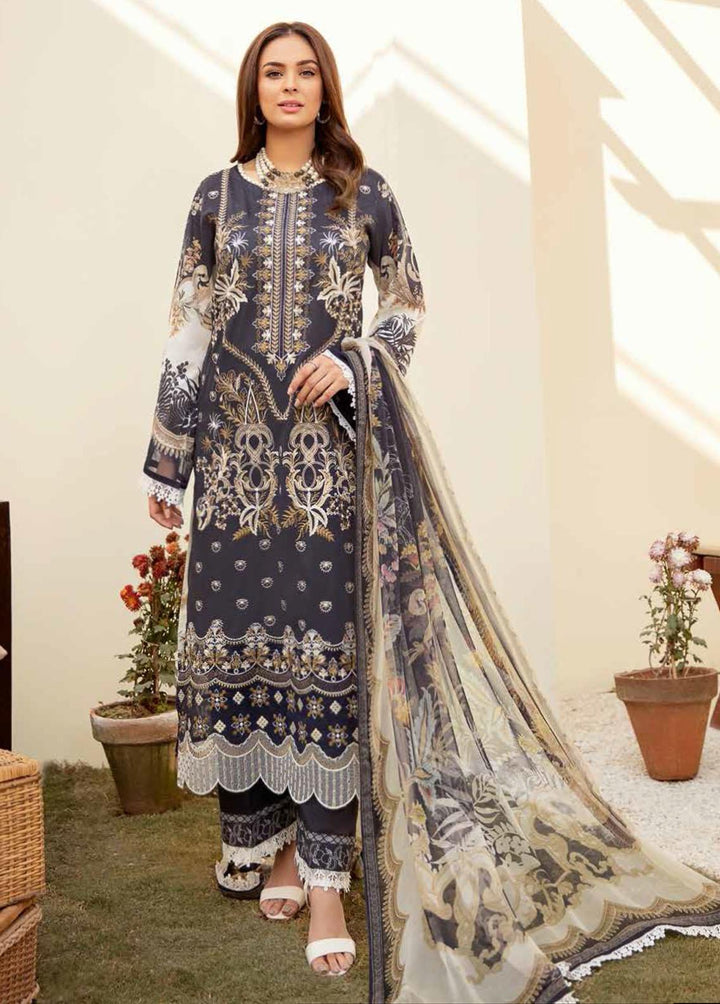 Mashaal by Ramsha Embroidered Lawn Suits Unstitched 3 Piece RSH22-ML3 L-305 - Luxury Collection