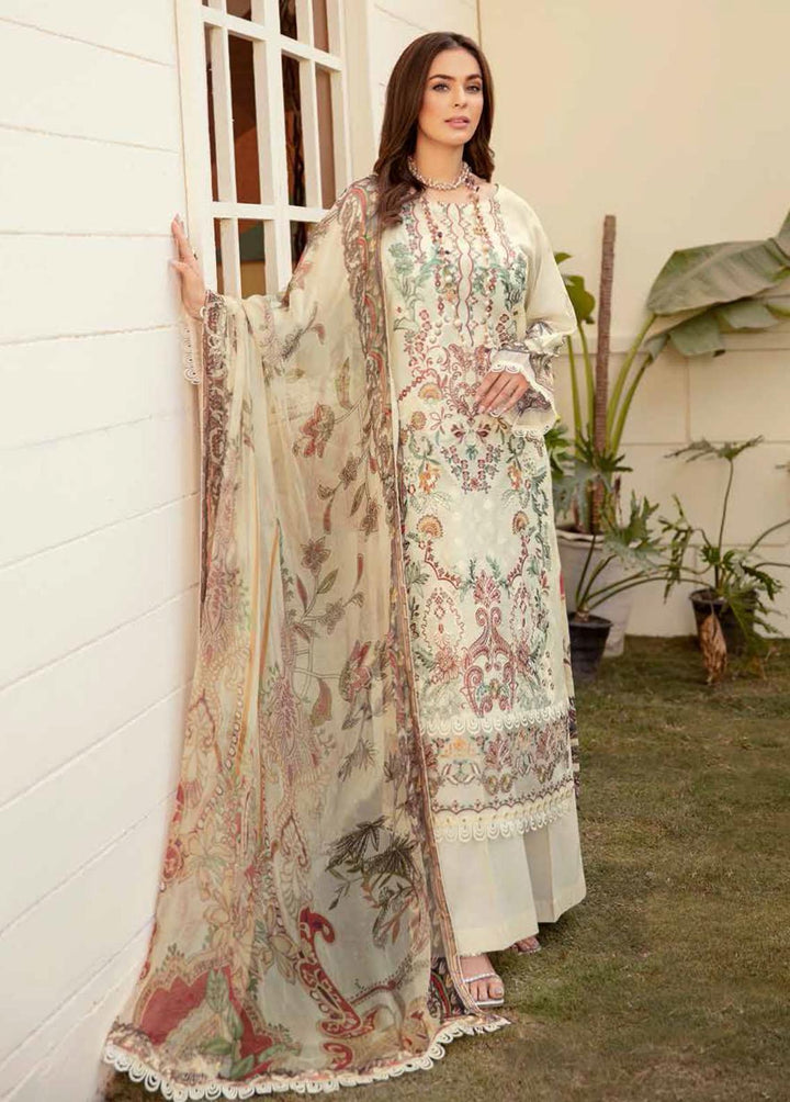 Mashaal by Ramsha Embroidered Lawn Suits Unstitched 3 Piece RSH22-ML3 L-306 - Luxury Collection