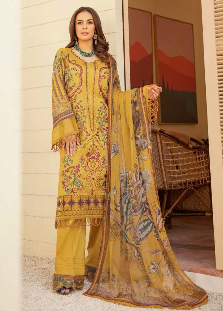 Mashaal by Ramsha Embroidered Lawn Suits Unstitched 3 Piece RSH22-ML3 L-309 - Luxury Collection
