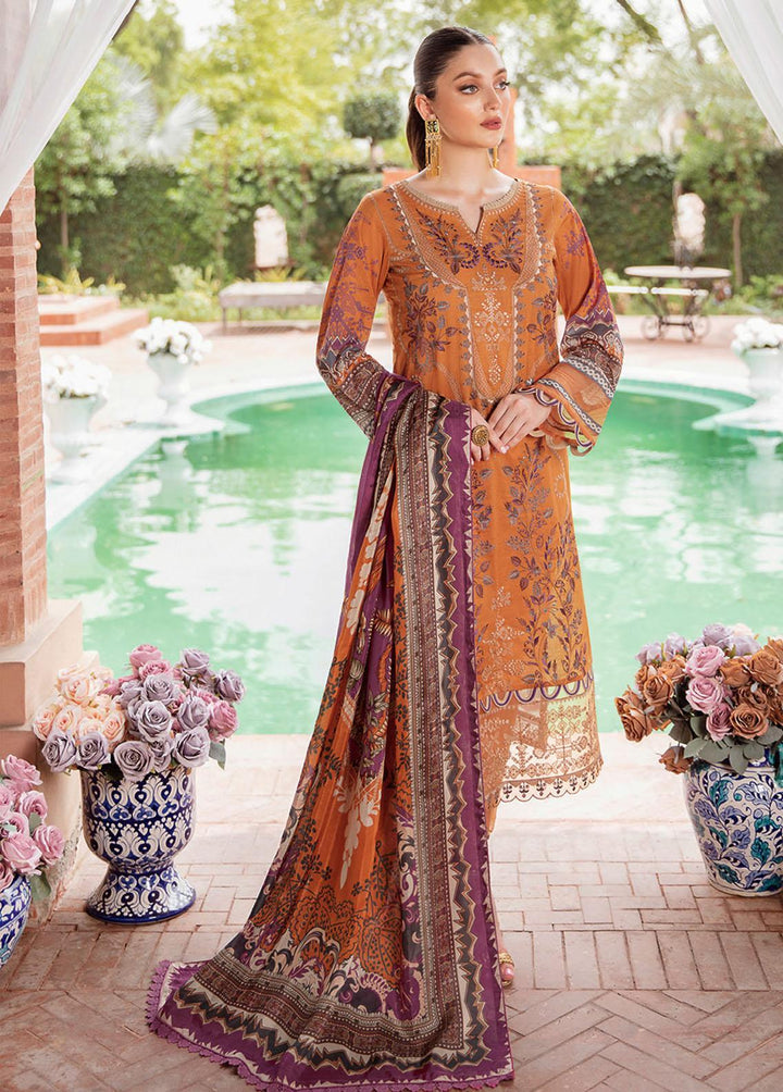 Mashaal by Ramsha Embroidered Lawn Suits Unstitched 3 Piece RSH22-ML5 L-502 - Luxury Collection