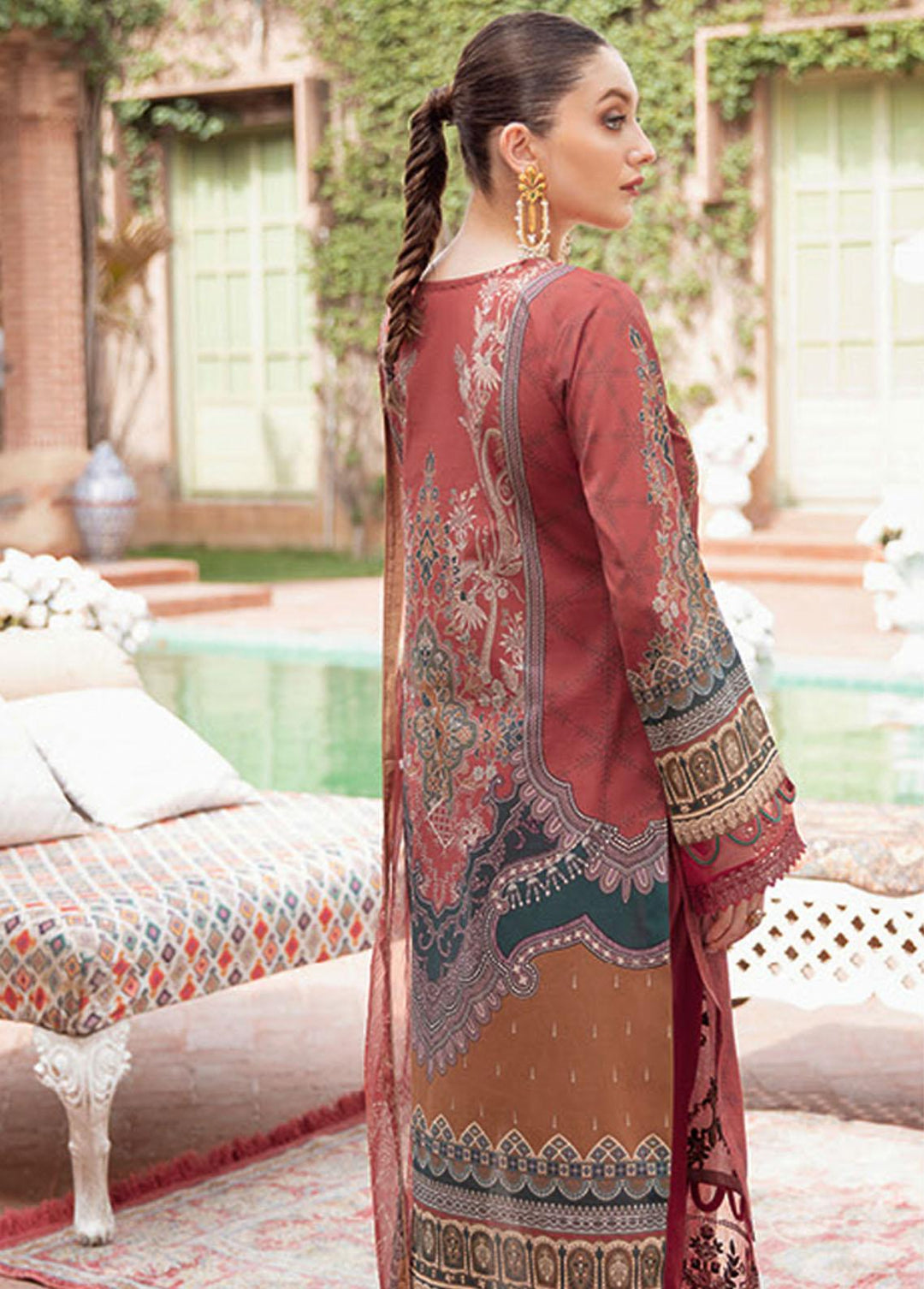 Mashaal by Ramsha Embroidered Lawn Suits Unstitched 3 Piece RSH22-ML5 L-510 - Luxury Collection