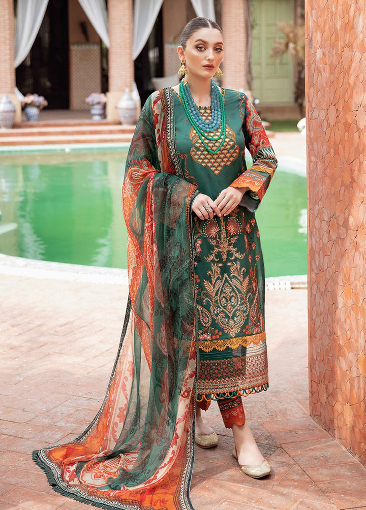 Mashaal by Ramsha Embroidered Lawn Suits Unstitched 3 Piece RSH22-ML5 L-512 - Luxury Collection