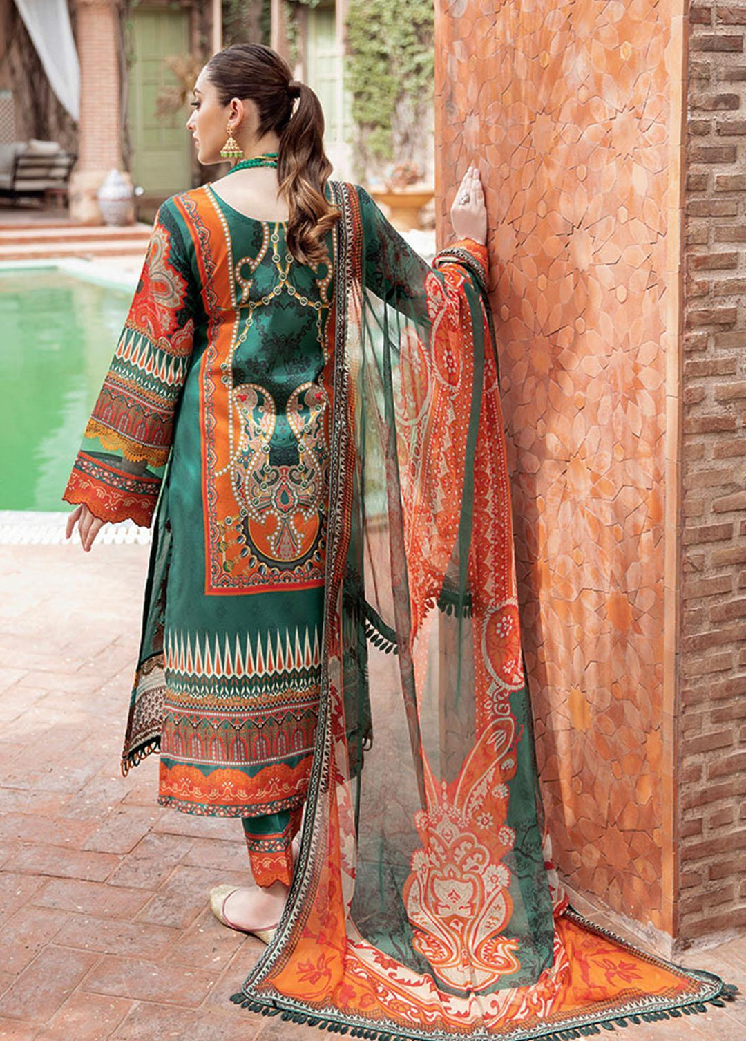 Mashaal by Ramsha Embroidered Lawn Suits Unstitched 3 Piece RSH22-ML5 L-512 - Luxury Collection