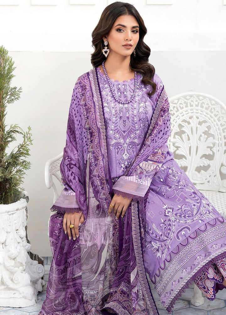 Mashaal by Ramsha Embroidered Lawn Suits Unstitched 3 Piece RSH23-ML6 L-601 - Luxury Collection