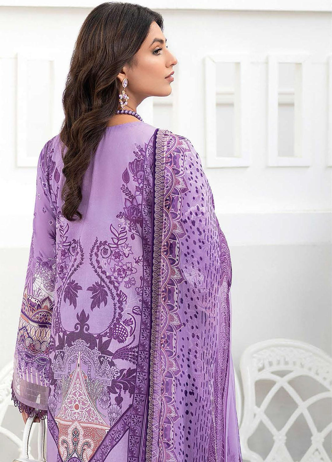 Mashaal by Ramsha Embroidered Lawn Suits Unstitched 3 Piece RSH23-ML6 L-603 - Luxury Collection