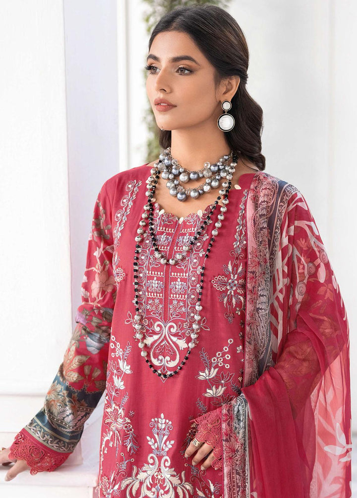 Mashaal by Ramsha Embroidered Lawn Suits Unstitched 3 Piece RSH23-ML6 L-604 - Luxury Collection